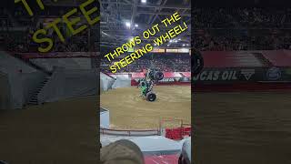 Monster Truck Front Wheelstand monsterjam wheelstand trucks jumps bigtires [upl. by Innavoj]