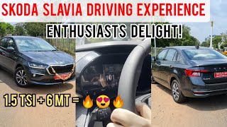 Skoda Slavia 15TSI  6MT is 🔥🔥🔥  Driving experience  Slavia 0100 tested [upl. by Eblehs]