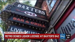 Metro will not renew liquor license at Highlands bar Baxter’s 942 [upl. by Danielson]