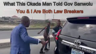 Drama As Lagos Governor Bundled Okada Into His Motorcade [upl. by Dnomse]