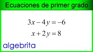 Ecuaciones simultáneas de primer grado con dos incógnitas  método de sustitución 437 [upl. by Benson]
