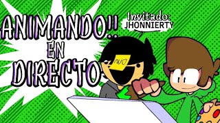 Animando en directo una collab con JHONNIERTYEmmacomiks [upl. by Ninnette659]