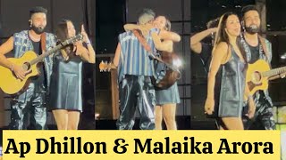 AP Dhillon with Malaika Arora Sharing Stage at Concert 😍🙏❤️ MalaikaArora apdhillon [upl. by Yenttihw]