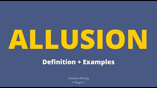 ALLUSION  Definition  Examples 👞 [upl. by Levitan]