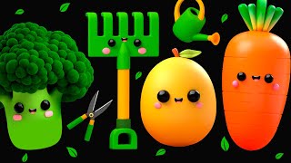 Baby Fruit Dancing in the GARDEN 🌿🌿🌿 Sensory Video 🌈💐🌹 [upl. by Ebner]