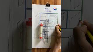 Detail Isometric Floor Plan with Measurement  how to sketch a floor plan home shorts house [upl. by Eniawed]