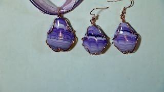 Wire Wrapped Polymer Clay Cabochon 1 [upl. by Mellen673]