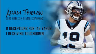 Adam Thielen Every Target and Catch  Seattle Seahawks  2023 Week 3  Fantasy Football Film [upl. by Joannes]