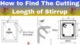 How to Find the cutting length of Stirrup How to calculate cutting length of Stirrup Stirrups [upl. by Foscalina593]