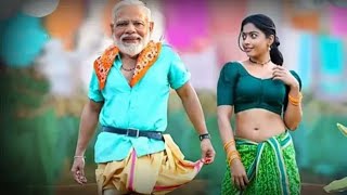 oo antava oo pushpa song Dance with modi amp mamta [upl. by Athene]