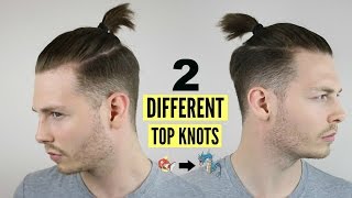 Mens Top Knot  Man Bun Hairstyle Tutorial  How To 2023 [upl. by Brigette]