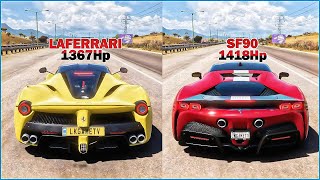 FH5 DRAG RACE FERRARI LAFRRARI Vs FERRARI SF90 STRADALE [upl. by Luehrmann237]