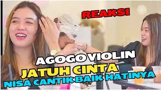 REAKSI Agogo Violin Ditaksir Dan Jatuh Cinta Kebaikan Hati Budi Mulia Si Cewek Cantik reaction [upl. by Neelat682]