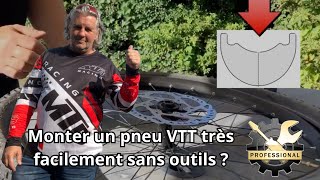 Comment monter un pneu VTT très facilement sans outils [upl. by Sadye]