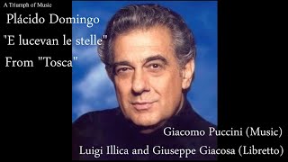 Plácido DomingoPuccini ToscaquotE lucevan le stellequot Italian English Persian Lyrics پوچینی توسکا [upl. by Dhar695]