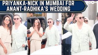 Priyanka Chopra ARRIVES with hubby Nick Jonas in Mumbai for Anant AmbaniRadhika Merchant’s wedding [upl. by Seow817]