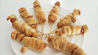 Mumienwürstchen  Würstchen Snack für Halloween  Rezept [upl. by Midan]