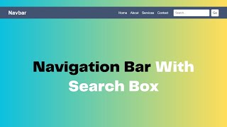 How To Add Search Bar In Navigation Bar  HTML amp CSS Tutorial [upl. by Mureil]