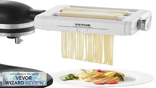 VEVOR Pasta Attachment for KitchenAid Stand Mixer 3IN1 Stainless Steel Pasta Roller Review [upl. by Aistek]