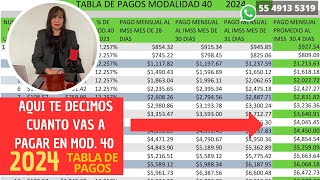 Aquí te decimos cuanto vas a pagar en mod 40 en 2024 [upl. by Anirehtac]