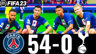 FIFA 23  MESSI RONALDO MBAPPE NEYMAR  ALL STARS  PSG 540 TOTTENHAM HOTSPUR  UCL FINAL [upl. by Dnilasor869]