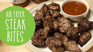 Air Fryer Steak Bites  Carnivore Recipes [upl. by Seugirdor350]