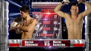 KSW Free Fight Marian Ziółkowski vs Maciej Kazieczko  KSW 66 [upl. by Nhor]