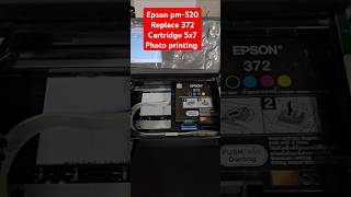 How to Replace Cartridge 372 Epson pm520 Replace 372 Cartridge 5x7 Photo printing [upl. by Sucramej]