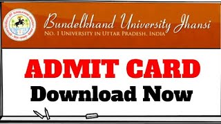 Bundelkhand University jhansi admit card 2018 exam [upl. by Scuram]