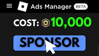 How to use NEW Roblox Ad Manager SPONSOR GAMES [upl. by Jillane998]