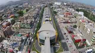 Recorrido con Drone del Metropolitano de Lima Ruta y Estaciones [upl. by Noivax]