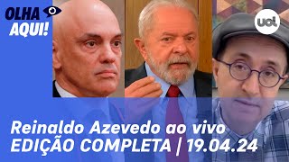 Reinaldo Azevedo ao vivo Bolsonaro faz ato no RJ caso Moraes Lula e militares  COMPLETO  1904 [upl. by Angelica]