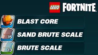 How to get Blast Core Sand Brute Scale amp Brute Scale in Lego Fortnite [upl. by Adlih]