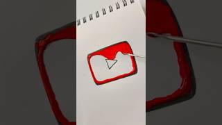 youtube logo drawing 😱 shortsfeed shorts trending satysfying [upl. by Hallee737]