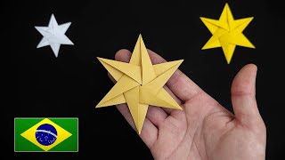 Como fazer uma Estrela de 6 Pontas de papel [upl. by Ahsurej]