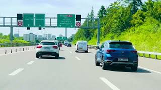 🇨🇭Spectacular view of Swiss highway  between Zurich Wallisellen and Gubristtunnel  Switzerland🇨🇭 [upl. by Ranchod]