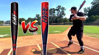 USSSA 8 SHOWDOWN Marucci Cat9 Composite vs Easton ADV Hype  Baseball Bat Review [upl. by Erdnad581]