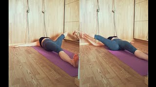 Yoga Routine Reclining Handtobigtoe Pose Supta padangusthasana [upl. by Glenine]