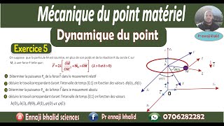 Dynamique du point matériel exercice 5 [upl. by Laicram]