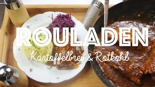 VEGANE ROULADEN mit brauner Soße Kartoffelbrei amp Rotkohl Frohe Weihnachten 5 [upl. by Oliviero455]