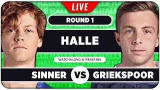 SINNER vs GRIEKSPOOR • ATP Halle 2024 • LIVE Tennis Watchalong Stream [upl. by Elonore]