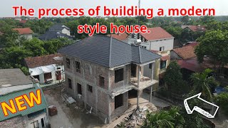 This is probably the entire process of a builder building a house in a modern style [upl. by Bocaj472]