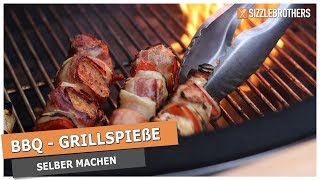 Grillspieße  Selber machen  Saftig und lecker [upl. by Kciderf781]