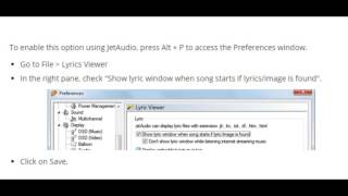 JetAudio  Automatically display lyric viewer [upl. by Maryellen]