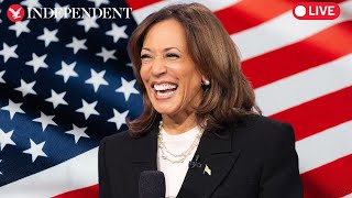 Kamala Harris contrasts her todo list with Trumps enemies list [upl. by Juley]