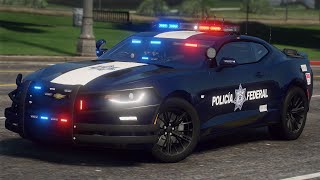 GTA 5 POLICIA  FEDERAL EN CAMARO  PERSECUSIONES EPICA  TheAxelGamer [upl. by Aratal51]