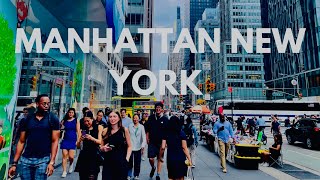 4K Video Walking tour Manhattan New York City [upl. by Rednasxela]