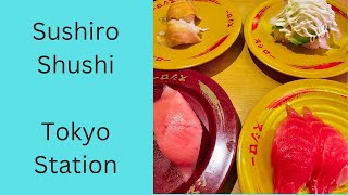 Sushiro Sushi  Conveyor Belt Sushi  Tokyo Train Station  Japan [upl. by Earas]