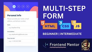 Multistep form  Frontend Mentor  HTML CSS JAVASCRIPT [upl. by Ainsworth]