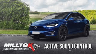 Tesla Model X  Milltek Active Sound Exhaust Installation  Richter Sport [upl. by Acsicnarf]